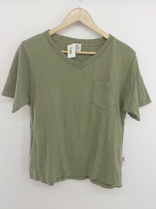 ◇ coen コーエン 無地 半袖 Tシャツ カットソー サイズM カーキ メンズ E