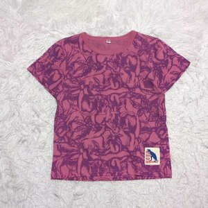 【送料無料】未使用　ノーブランド　半袖　Tシャツ　130㎝　恐竜　ピンク　キッズ　子d喪服