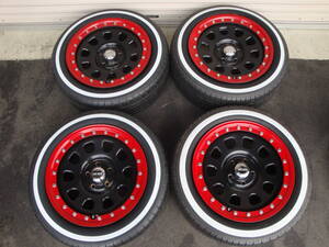 ビードロックホイール!IRON HEAD 17インチ+TOYO トランパス J48 215/55R17 4本セット!!タイヤプリンター施工済!