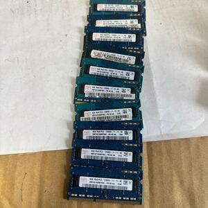 （128）HYNIX 1rx8 PC3-12800S 4GB　DDR3 ノートパソコン用メモリ 10枚セット