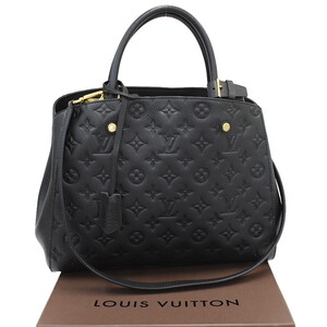 1円 ◎極美品 LOUIS VUITTON ルイヴィトン モンテーニュMM 2wayバッグ M41048 モノグラムアンプラント ノワール◎E.Dsm.tI-21