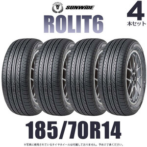 【新品】 輸入サマータイヤ4本セット 185/70R14-88H SUNWIDE(サンワイド) ROLIT6 1857014 14インチ