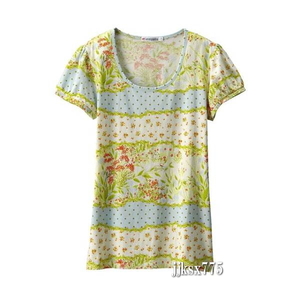 新品*franche lippee×UNIQLO 限定 グラフィックTシャツ リボンボーダー ライトブルー M*フランシュリッペユニクロ*即決