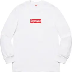 Supreme Box Logo L/S  Tee 白　M