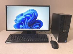 ☆中古美品☆DELL　デスクトップPC OptiPlex3060　Win11 Pro 64bit メモリ8GB HDD1TB 23.8型ワイド液晶モニタ付き 超おすすめです