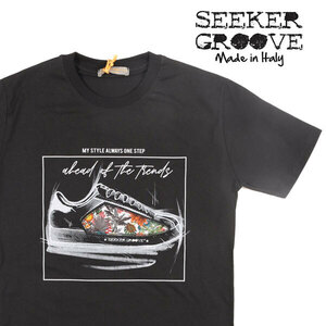 SEEKER GROOVE（シーカーグルーブ） Uネック半袖Tシャツ 3382 ブラック S 22976bk 【S22976】