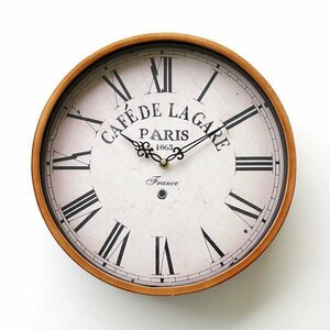 壁掛け時計 壁掛時計 掛け時計 掛時計 木製 ナチュラル ウォールクロック レトロ ラガールクロック 送料無料(一部地域除く) cov7887