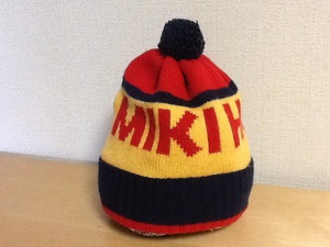 miki HOUSE ミキハウス ニット帽 Fサイズ(４０ー46ぐらい) レッド／ネイビー／イエロー スキー帽子 