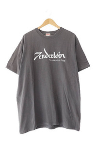 テンダーロイン TENDERLOIN 初期 T-TEE BAR ロゴ プリント 半袖 Tシャツ L 灰 グレー ブランド古着ベクトル 240609 メンズ