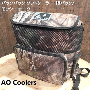 AO Coolers バックパック ソフトクーラー 18パック/モッシーオーク　※内側底面に１㎝と３㎝程の穴あき２か所あり