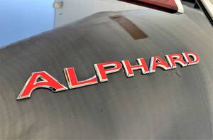 【送料無料】 ALPHARD/アルファード エンブレム シール/シート/ステッカー 赤/red/レッド 30系 AGH30/AGH35/AYH30/GGH30 前期/後期 G-01