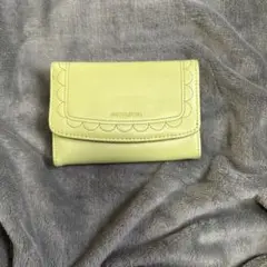 HUGOVALENTINO 多収納 二つ折り財布 ライトグリーン