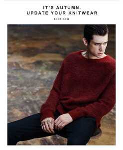 All Saints オールセインツ バーガンディ ニットセーター Salvator Crew Sweater サイズM