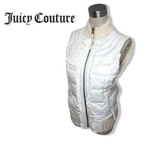 ☆JUICY COUTURE ジューシークチュール☆00s 新品 未使用 ニット切り替え カシミア混 ダウン ベスト Y2K フェアリーコア S 管:E:３