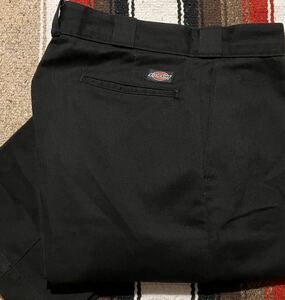 USA製 Dickies ブラック W34 ワークパンツ TALON 股マチ付き アメリカ製 BLACK 黒 MADE IN USA ディッキーズ 874 