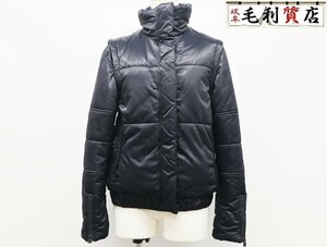 シャネル CHANEL ダウン ジャケット ベスト スポーツライン ダークネイビー サイズ36 ナイロン P29263V19623 2WAY 【中古】 レディース