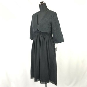 日本製☆SHIPS☆ボレロ&シフォンワンピース/セットアップ【レディース上下S/黒/black】パーティー/結婚式/Jackets/skirt/Set up◇mBH314