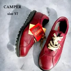 【訳あり、タグ付】CAMPER カンペール　ペロータスアリエル　革靴（37）　赤