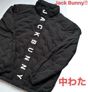 5/L新品定価27500円/パーリーゲイツ/ジャックバニー/秋冬/メンズ/中綿/中わたジャケット/保温/防寒/ゴルフジャケット/黒/ブラック/BK