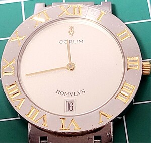 CORUM　コルム　ロムルス　メンズ　デイト　　稼働　ブレス無しジャンク品