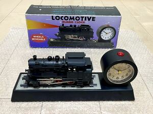 アンティーク【LOCOMOTIVE ALARM CLOCK/蒸気機関車（アラームクロック）SLサウンド】動作品 昭和レトロ　鉄道関連　鉄道模型