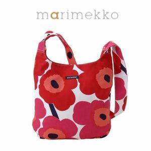 ◎マリメッコmarimekko／未使用 CLOVER PIENI UNIKKO／ショルダーバッグレディース／042630 001／レッド花柄