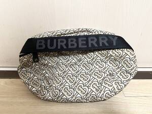 【美品】BURBERRY　バーバリー　TBモノグラム ベルトバッグ メンズ ボディバッグ