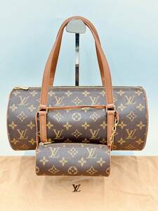 激レア LOUIS VUITTON ルイヴィトン MONOGRAM CANVAS モノグラム 旧型 パピヨン30 M51365 ハンドバッグ 子持ポーチ付き