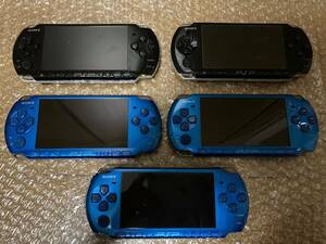 5台セット SONY PSP プレイステーションポータブル 3000 本体 ブルー ブラック