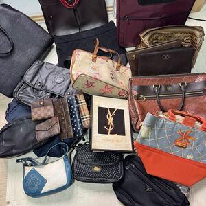 【38点セット】ブランド バッグ まとめ LOUIS VUITTON PRADA HUNTING WORLD BALLY YSL LOEWE BVLGARI 他 財布 かばん 鞄 メンズ レディース