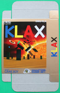 GBPM077 ＜貴重＞　ゲームボーイ KLAX 外箱のみ 新品未組立