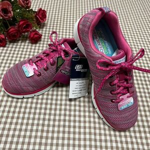 【未使用 】スケッチャーズ レディース スニーカー 23.5cm SKECHERS●AIr-C ooled MEMORY fOAM●マルチカラー ピンク 12033-PINK