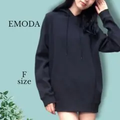 エモダ EMODA ニットワンピース パーカー ミニワンピース フーディー