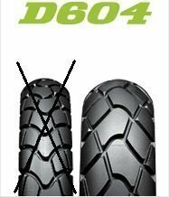 ☆製造年新しい　室内保管　ダンロップ　Buroro D604 120/80-18WT リア（後側）のみ