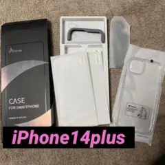 iPhone14plus ソフトケース ガラスフィルム