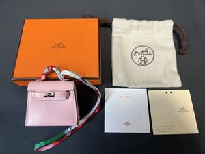 【未使用品】エルメス　HERMES マイクロケリー　チャーム　ローズサクラ　タデラクト　キーホルダー　Y刻印　2020年