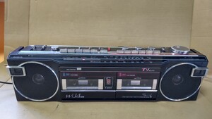 S914 SANYO MR-WU4MKⅡ 昭和レトロ AM&FMラジオ・カセットデッキ/ダブルラジカセ/サンヨー 通電 ○ その他詳細動作未確認 現状品 JUNK