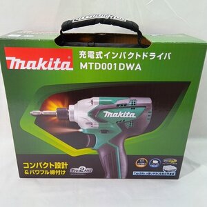 △645△ 未使用品 Makita 充電式インパクトドライバ MTD001DWA 14.4V バッテリBL1420G付 ソフトケース 樹脂ボディ マキタ 電動工具