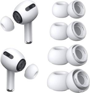 YUWAKAYI イヤーピース AirPods Pro 第1/2世代対応 シリコン イヤーチップ (XS/S/M/Lサイズ 各1ペ