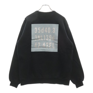 WTAPS ダブルタップス 18AW GPS SCREEN CREW NECK SWEAT SHIRT フロントロゴ バックプリント クルーネック スウェットトレーナー ブラック