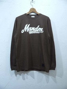 M&M PRINT L/S T-SHIRT(23-MT-019)/D.BROWN/Msize/新品未使用