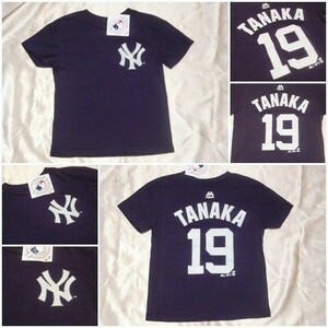 MLB　NY　Yankees　ニューヨーク　ヤンキース　田中将大　子供用　半袖　Tシャツ　野球　背番号　アメリカ　輸入子供服　７　130cm