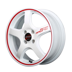 TOYO NANOENERGY 3Plus 195/50R16 RMP RACING R50 ホワイト/リムレッドライン 16インチ 6J+43 4H-100 4本セット