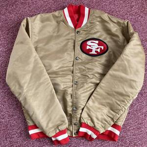 STARTER スターター NFL 49ERS スタジャン90s サイズM ビンテージ ナイロンジャケット USA製 