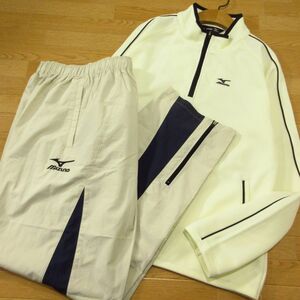 ◎美品！L 上下セット！MIZUNO Golf ミズノ ゴルフ◆ジャージジャケット&ナイロンパンツ◆メンズ アイボリー◆BA0939