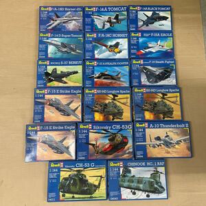 未開封品　Revell 戦闘機 航空機 プラモデル まとめ　A-10 CH-53G F-15 AH-64D F-14A など　箱ダメージ・汚れ有り