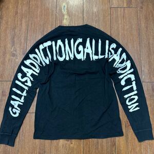 GALLIS ADDICTION Champion バックペイント 長袖 ロンT ブラック L h1