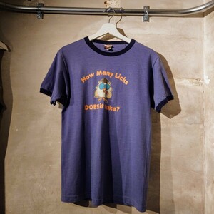 ＴＮＴ　リンガーＴシャツ　Ｓサイズ　メキシコ　ネイビー　コットンポリ　1509- 半袖Tシャツ リンガーTシャツ　古着