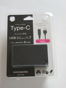 ★未開封品　I/O Data US3C-HB4 USB 3.2 Gen 1（USB 3.0）Type-C対応 USBハブ（4ポート）