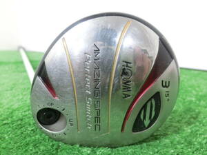 ♪HONMA ホンマ AMAZING SPEC Perfect Switch 3W フェアウェイウッド 15°/純正 シャフト FLEX-S G8814♪